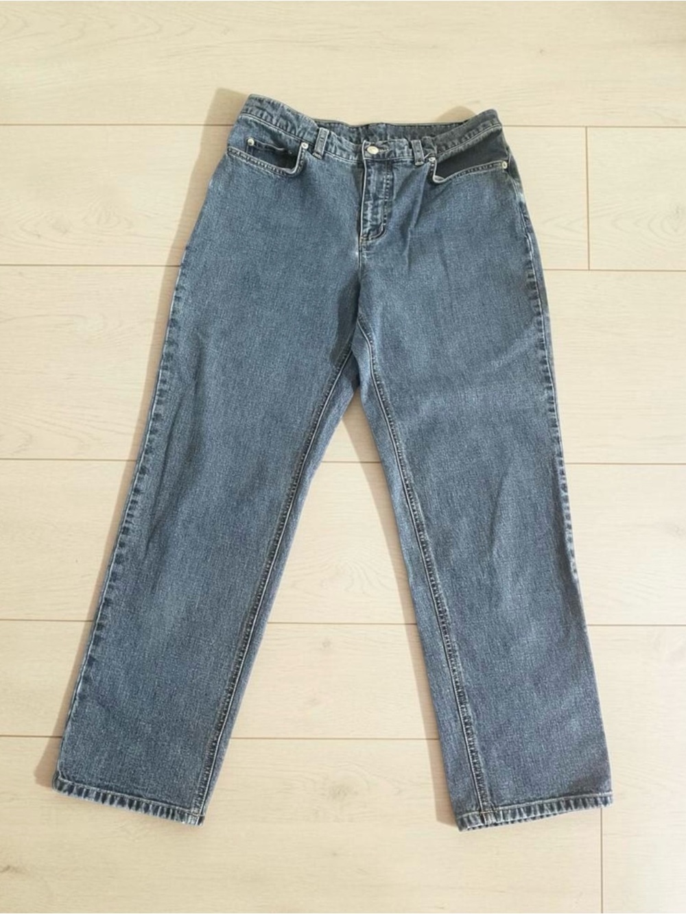 Lands' End Women's Size 10 Mid-Rise Straight Leg Denim Jeans